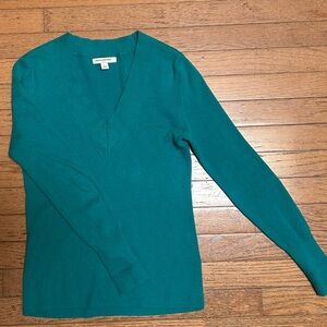 Banana Republic Turquoise Cotton-Wool Blend Sweater Size S